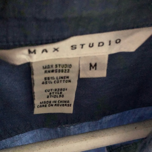 Max Studio Blue Denim shirt Size (M) - Picture 3 of 3